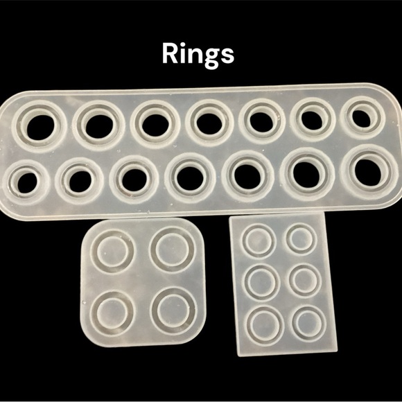 SILICONE MOLDS FOR RESIN/EPOXY ART. 12 MOLDS FOR JEWELRY & KEYCHAIN MAKING - Picture 5 of 9